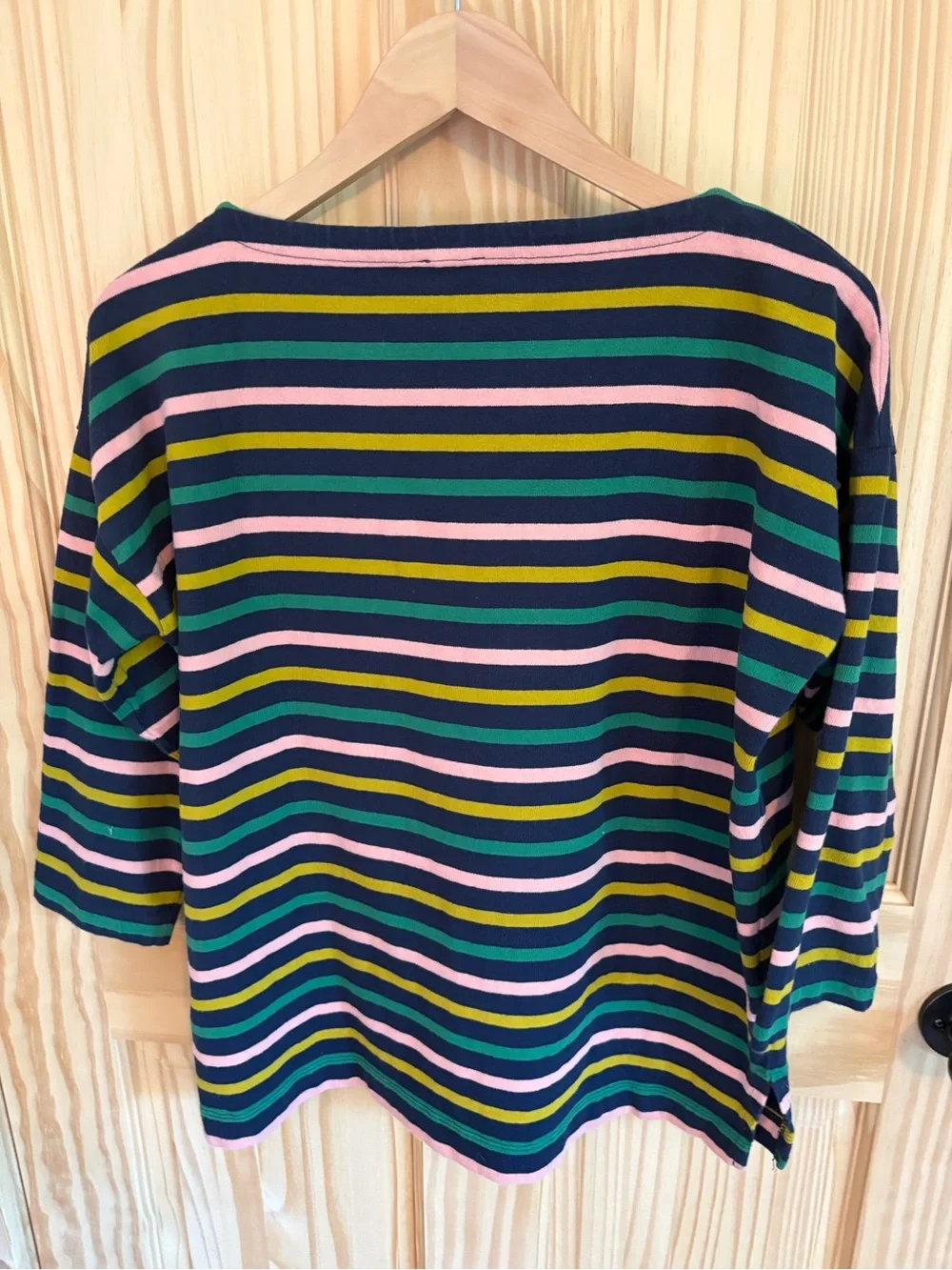 J. Crew Cotton Boat Neck Striped Top. Size Small.